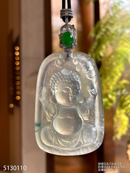 玻璃种木那宝宝佛素件挂坠【5130110】具体价格微信咨询 商品图1