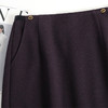 QYM 7106-Y毛呢包臀裙高腰半身裙修身气质一步直筒裙 商品缩略图3