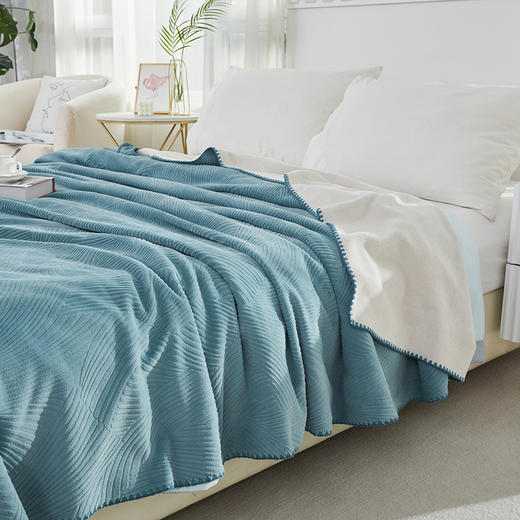 恒源祥 素颜雕花复合绒毯 180*200cm HYX042MT 商品图2