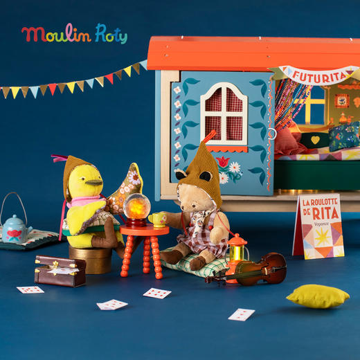 Moulin Roty 木制大篷车 过家家玩具 适合3岁+ 米努奇卡斯系列 法国品牌 -681100 商品图7