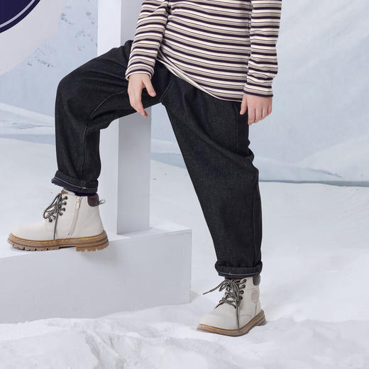 【MQD】男大童冬季学院风潮酷休闲穿搭牛仔裤 商品图4