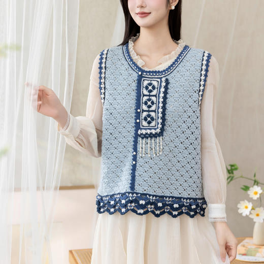 苏苏姐家若锦马甲手工diy钩针自制羊毛线编织毛线团材料包 商品图1