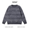 SDSA男士秋冬新款痞帅男装潮牌简约撞色条纹圆领针织衫毛衣百搭 商品缩略图1