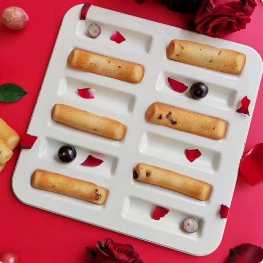 YC80224 阳晨12连雪茄蛋糕模 闪电泡芙烤盘 碳钢小蛋糕烘焙模具 中国红系列 商品图2