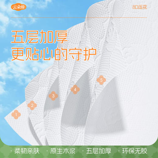 蓝漂 8D白色气垫压花抽纸5层280张4包*2组共8包 LP0BS008B 商品图3