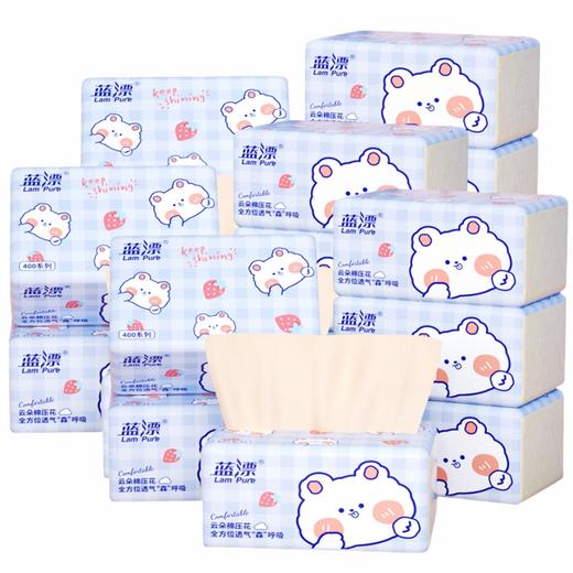 蓝漂 紫色草莓兔本色抽纸5层360张*24包 LP0MC024B 商品图0