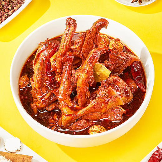 广州酒家 卤鸭脖子鸭锁骨鸭翅根甜辣卤味办公室即食零食解馋小吃 商品图6