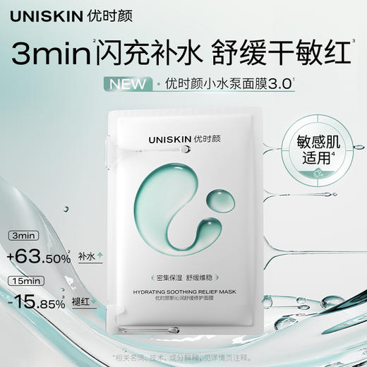 lkc优时颜新沁润舒缓修护贴片面膜小水泵面膜补水保湿 商品图1
