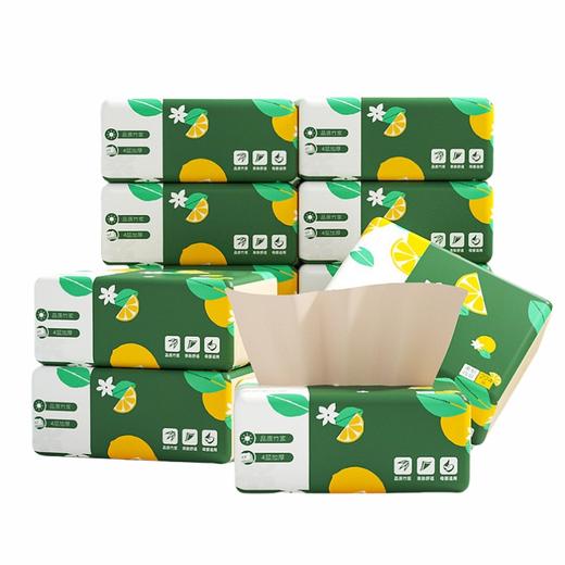蓝漂 竹浆本色抽纸4层224张*12包 LP0JB012B 商品图0