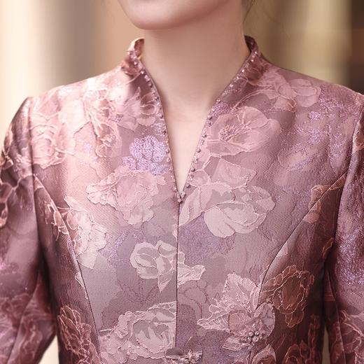 DE5BL939-1 高端优雅气质妈妈婚宴礼服2025年新款喜婆婆参加婚礼装轻奢连衣裙 商品图2