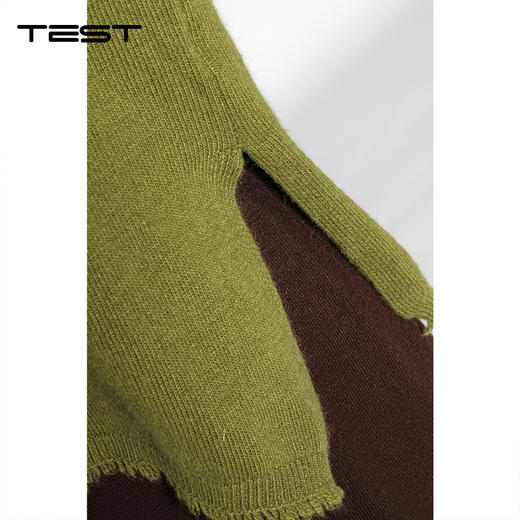 冬上新个性V领不规则毛边解锁秋冬高级感毛衣1254035 商品图3