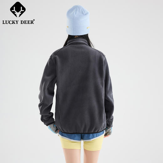 【秋冬新品！88元秒杀！】LUCKY DEER幸运鹿秋冬季时尚摇粒绒开衫外套户外轻保暖外套 商品图7
