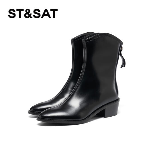 【绒里可选】星期六轻熟干练型V口短靴SSD4116643/SSD4118643 商品图2