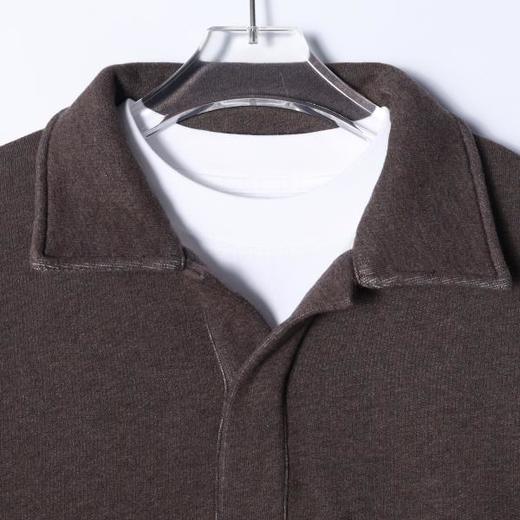 33779SDSA男士秋冬新款痞帅男装复古撞色翻领假两件卫衣百搭宽松上衣 商品图2