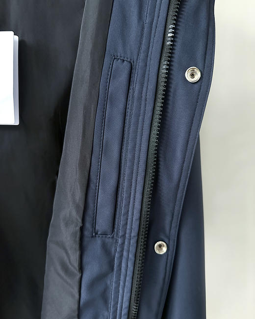 现货 THS-限时 赛琳家 情侣海军蓝拼色连帽外套 AF1021 商品图6