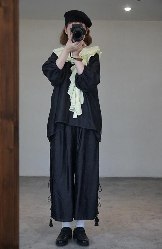 BUNON 圆领后开扣长袖衬衫​​(2色可选) 商品图7