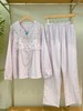 松植屋《慕樱》女士圆领长袖套装春秋女款双层纱布睡衣纯棉家居服 商品缩略图5