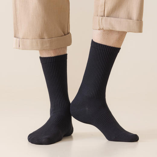 【10A级抑菌消臭 保持足部干爽 不硌脚不勒脚】九行 男女竹纤维消臭袜 五双装 商品图2