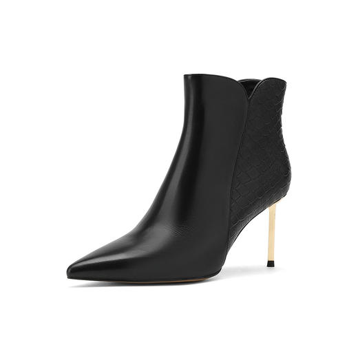 westory2024年秋冬新款优雅风细高跟小尖头短靴切尔西靴W24DS84691 商品图6