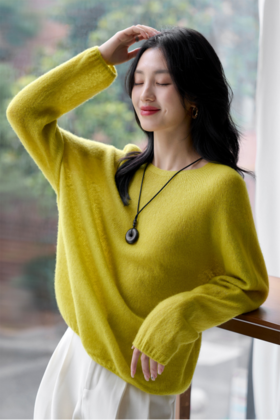 🔥秋冬新款【Avann无缝一体圆领毛衣女2971】·慵懒百搭软糯打底衫·多色可选 🌸单穿/叠穿/内搭毛衣!品牌直发! ✅ 采用无缝一体成型技术，✨减少侧缝摩擦，柔软亲肤细腻 