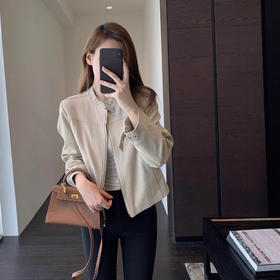 设计感小众！帅气时髦立领短款外套显瘦上衣女25秋冬季新款！