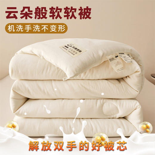 云朵被子秋冬新款A类母婴级原棉大豆纤维被子抗菌水洗棉春秋被芯学生冬被礼品棉被 商品图0