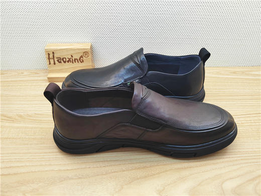 2023豪行春季新款13138173纯皮真皮商务休闲男鞋皮鞋单鞋 商品图3