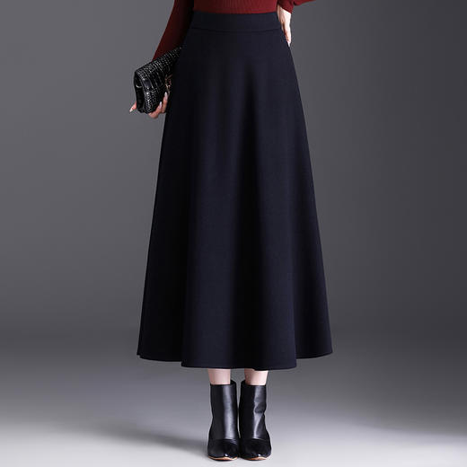 垂坠感百褶大摆裙，长款高腰A字伞裙半身裙MYX-JYM-25107-L 商品图1