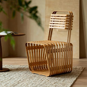 哲品x清庭-椅君子竹制靠背椅 440x625x880mm