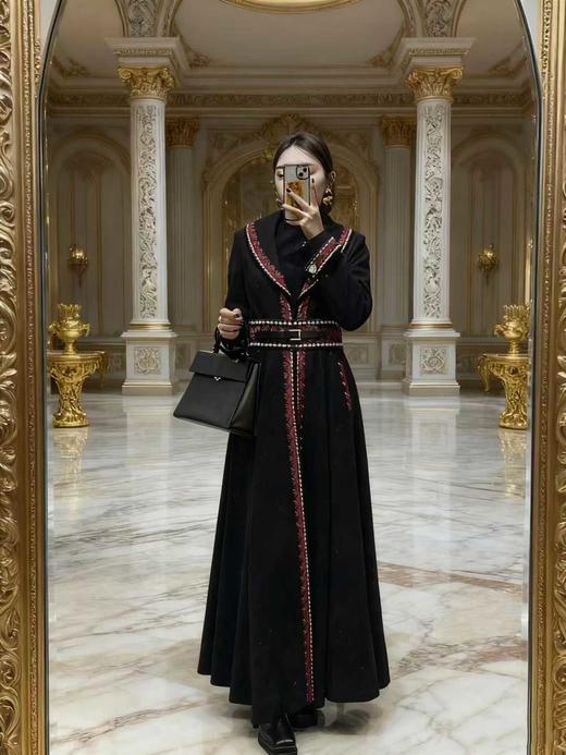 SZ3C51-漆黑色大衣-《绿竹》-【诗说先秦~与时尚对话，与年龄和解，与诗意重逢！】 商品图1