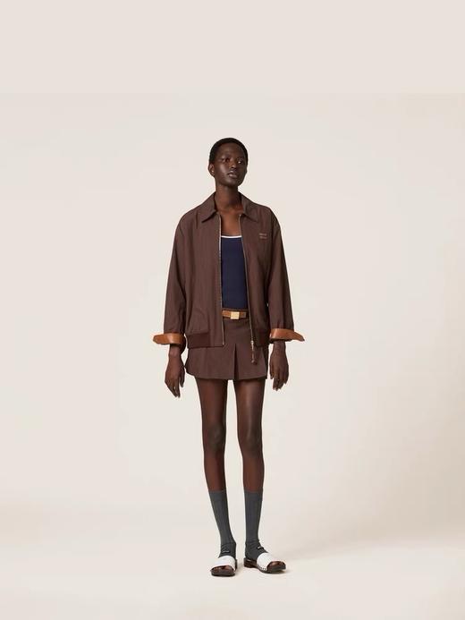 付款减库存，28件！！G网在售¥28400~~~miumiu25年秋冬新款咖色翻领宽松夹克外套 商品图4