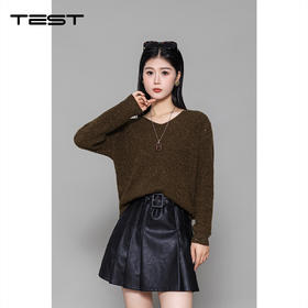 冬上新温柔慵懒风轻松穿出高级感V领毛衣1254036