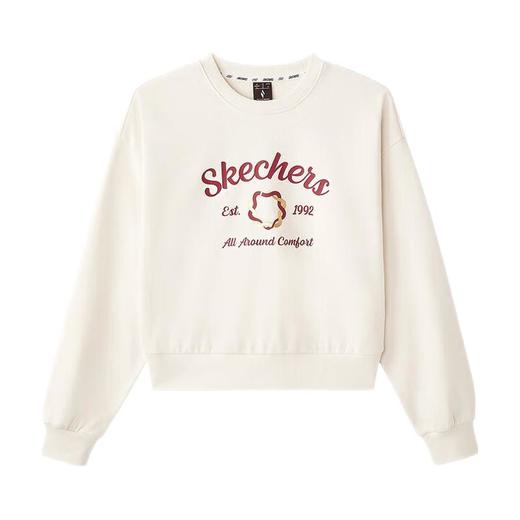 Skechers斯凯奇 女针织套头卫衣 L125W094-01SV 商品图0