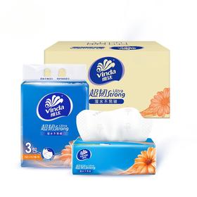 Vinda维达 超韧系列抽纸3层102抽*12包 RD-102CR12S