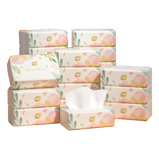 植护 春日大包气垫压花抽纸4层65抽(260张)*18包 MHCRC-18B 商品图0