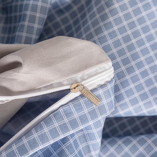 無印良品 A类大豆棉灰四件套蓝丝格 MJ-T2024-0299-1 商品图1