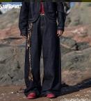 早乙女惠子saotome/STMKZ13131/撞色铆钉小弯刀牛仔裤 商品图0