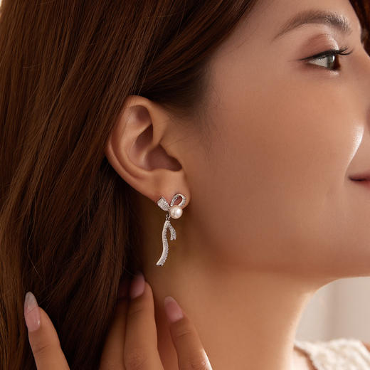 Manreya玛芮雅“蝶漾珍心”淡水珍珠耳饰|淡水珍珠，铜镀金 商品图2