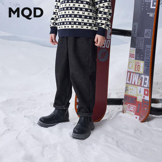 【MQD】男大童冬季学院风潮酷休闲穿搭牛仔裤 商品图1