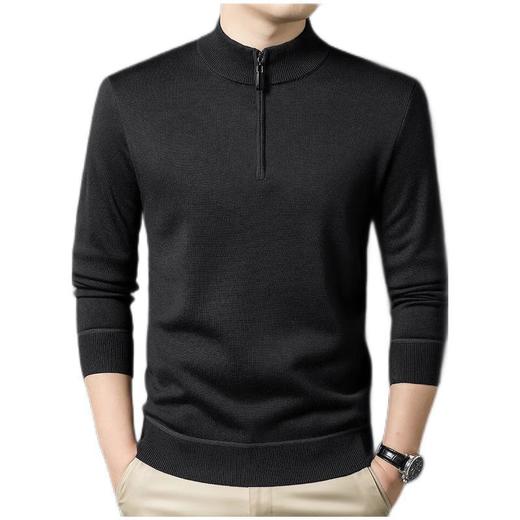 丰讯 男士秋冬季半高领拉链纯色时尚休闲针织衫毛衣 FXT5254 商品图0