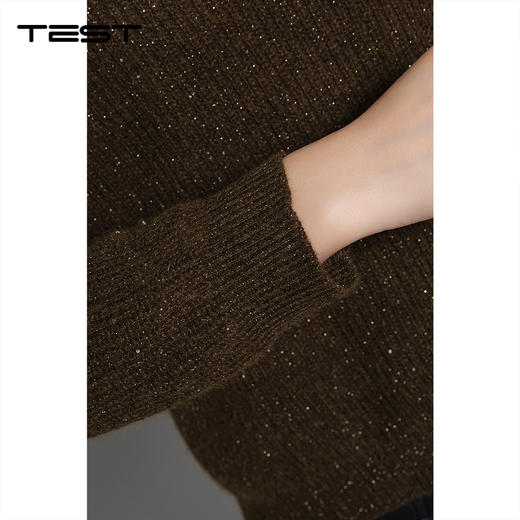 冬上新温柔慵懒风轻松穿出高级感V领毛衣1254036 商品图3