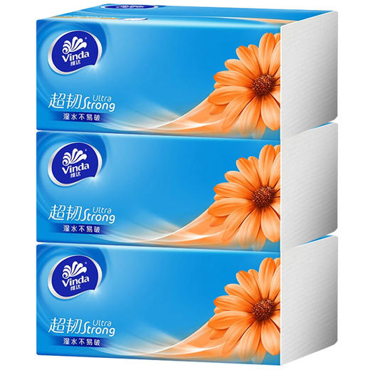 维达 超韧抽纸3层100抽*3包(新旧随机) VW100CR-3B 商品图0