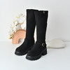 经典鲨2025年冬季专柜新品百搭圆头中粗跟显瘦及膝长筒靴女KW96-558031 商品缩略图5