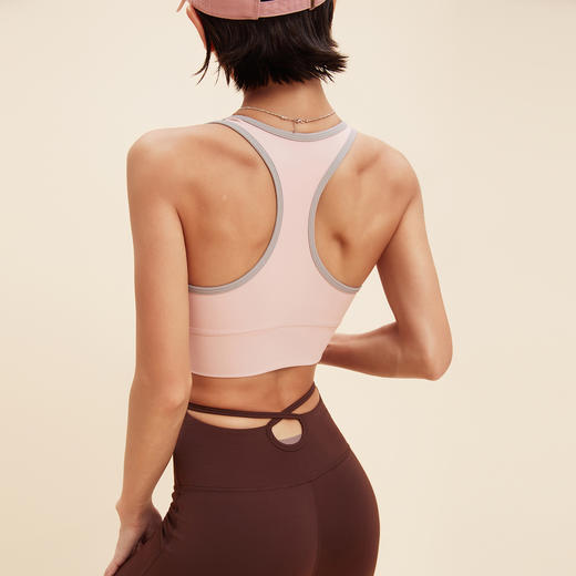 跃牌【禅语梵心】新拼色工字背瑜伽背心女交叉下摆运动内衣内搭美背健身文胸WX5498 商品图3