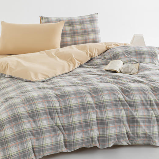 無印良品 良品水洗色织纯棉四件套霍格灰200×230（±2）cm MJ-T2024-0205 商品图3