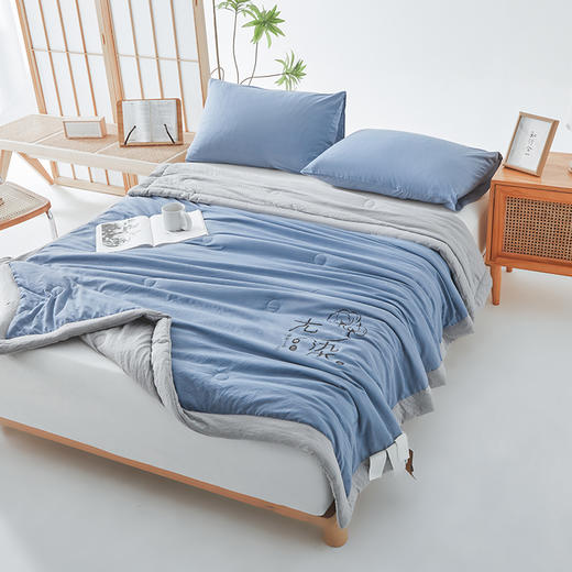 俞兆林 A类无染棉花夏被1.5米宾利蓝 YZL-24028 商品图4