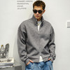 徐太浪【双拉链 cleanfit】灰色立领夹克男秋冬新款休闲防风外套 商品缩略图0