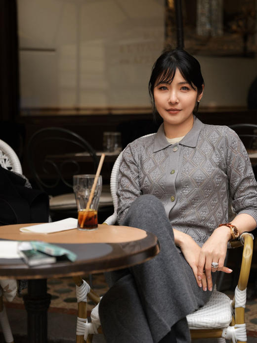 MAISON COVET镂空编织POLO开衫上衣( 买1赠1活动，不可退单件，需全单退或全单确认收货） 商品图3