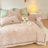 彼加曼 兔毛绒贴布绣保暖工艺四件套-奶咖200*230cm BGM-T2542 商品缩略图4
