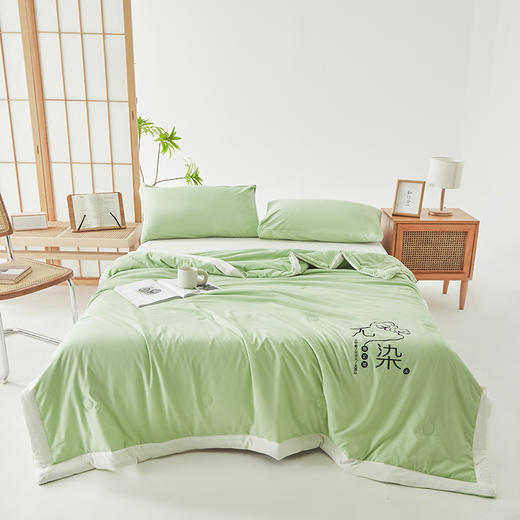 俞兆林 A类无染棉花夏被2米果绿 YZL-24029 商品图2